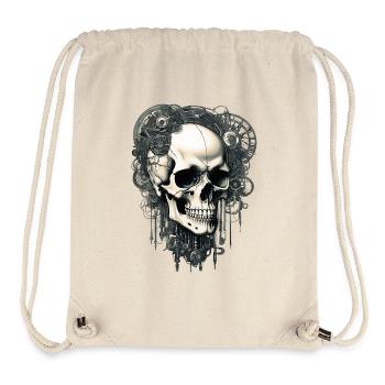 Skull - Stanley/Stella recycelter Gym Bag - Naturweiß - Vorne