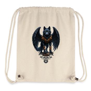 Geflügelter Wolf mit Fantasie bewaffnet - Stanley/Stella recycelter Gym Bag - Naturweiß - Vorne