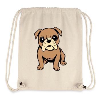 Bulldogge Hunde T-shirt Hundeshirt Geschenk  - Stanley/Stella recycelter Gym Bag - Naturweiß - Vorne