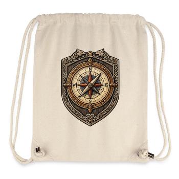 Viking Compass Coat of Arms - Stanley/Stella Recycled Gym Bag - natural - Front