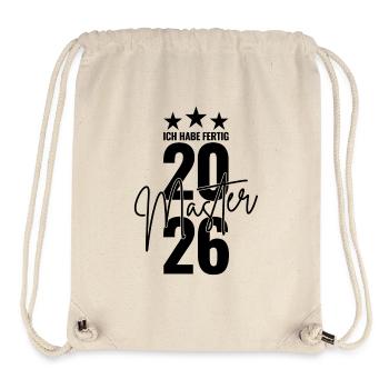 Master 2026 Ich habe fertig - Stanley/Stella recycelter Gym Bag - Naturweiß - Vorne