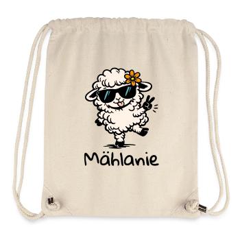 Mählanie Funny Sheep Pun Melanie Name - Stanley/Stella Recycled Gym Bag - natural - Front