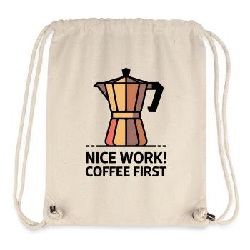 Nice Work! Coffee First - Moka Coffee Maker - Stanley/Stella Recycled Gym Bag - natural - Front
