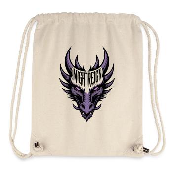 Violet Night Dragon - Night Reign - Stanley/Stella Recycled Gym Bag - natural - Front