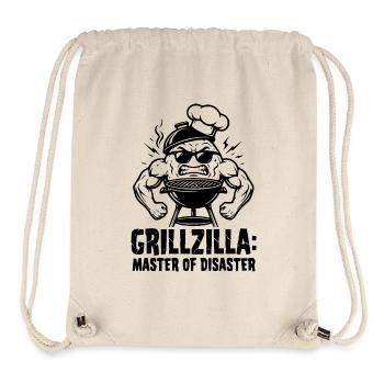 BBQ Grillmeister GRILLZILLA, lustiger BBQ Hoodie - Stanley/Stella recycelter Gym Bag - Naturweiß - Vorne