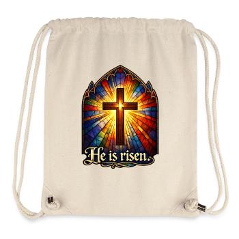 He is risen - Stanley/Stella recycelter Gym Bag - Naturweiß - Vorne