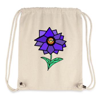 Geometrische Blumen  Kawaii-Blume - Stanley/Stella recycelter Gym Bag - Naturweiß - Vorne