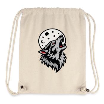 Wolf heult unter dem mystischen Vollmond - Stanley/Stella recycelter Gym Bag - Naturweiß - Vorne