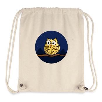 Cute owl at night - Stanley/Stella Recycled Gym Bag - natural - Front