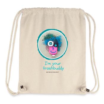 Plastik Gesicht Blau - Stanley/Stella recycelter Gym Bag - Naturweiß - Vorne