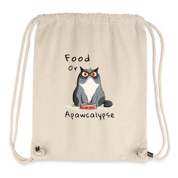 Futter oder Apokalypse – Katzenhumor - Stanley/Stella recycelter Gym Bag - Naturweiß - Vorne
