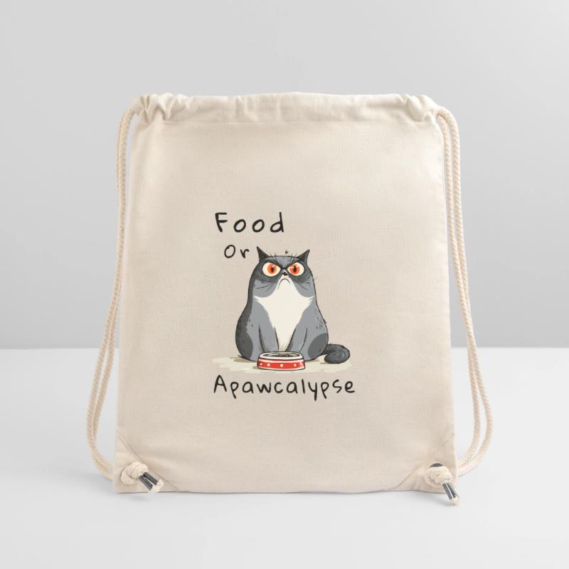 Futter oder Apokalypse – Katzenhumor Stanley/Stella recycelter Gym Bag