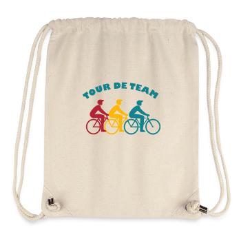 Tour de Team - Bicycle Design - Stanley/Stella Recycled Gym Bag - natural - Front
