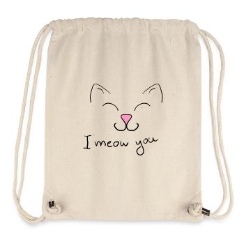 Je te miaule - Sac à cordon recyclé Stanley/Stella - blanc naturel - Devant