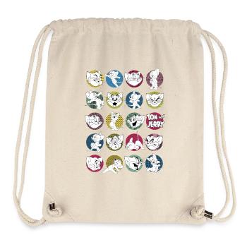 Tom And Jerry Iconic Expressions With Logo - Stanley/Stella Recycled Gym Bag - natural - Front