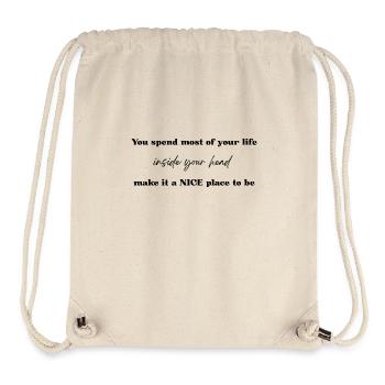 You spend most of your life inside your head - Stanley/Stella Recycled Gym Bag - natural - Front