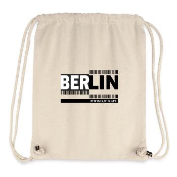 BERLIN - code-barres - Sac à cordon recyclé Stanley/Stella - blanc naturel - Devant