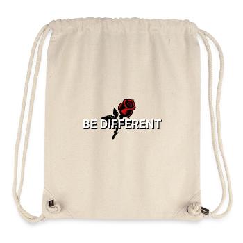 BE DIFFERENT – Red Rose Self-Love Positivity - Stanley/Stella Recycled Gym Bag - natural - Front