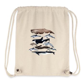 Wale und Delfine Wale und Delfine Wale und Delfines - cétacés - Stanley/Stella recycelter Gym Bag - Naturweiß - Vorne