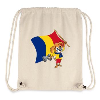 Romania Fan Dog - Stanley/Stella Recycled Gym Bag - natural - Front