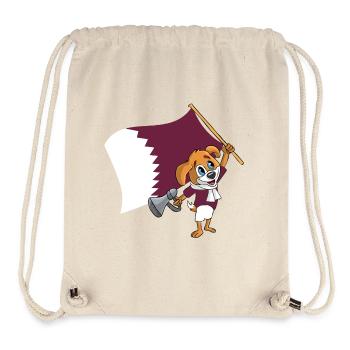Qatar Fan Dog - Stanley/Stella Recycled Gym Bag - natural - Front