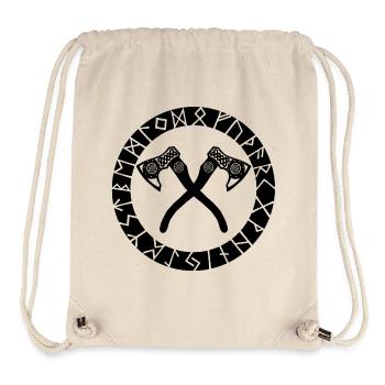 Haches noires vikings - Sac à cordon recyclé Stanley/Stella - blanc naturel - Devant
