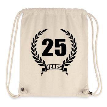 Lorbeerkranz 25 Jahre - Stanley/Stella recycelter Gym Bag - Naturweiß - Vorne