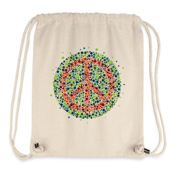 Peace - Symbol in red-green color blind - Stanley/Stella Recycled Gym Bag - natural - Front