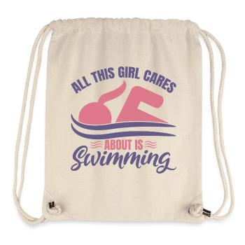 Schwimmer Mädels - Stanley/Stella recycelter Gym Bag - Naturweiß - Vorne