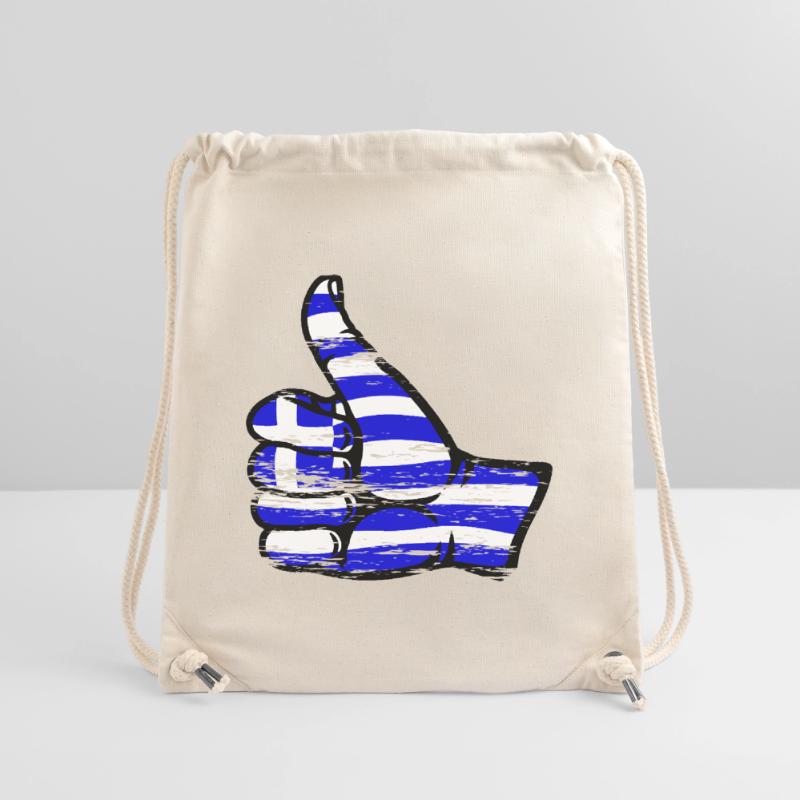 Drapeau de la Grèce OK Symbole utilisé Sac à cordon recyclé Stanley/Stella