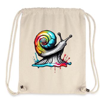 Schnecke / Tier / kriechen / Schleimig / langsam - Stanley/Stella recycelter Gym Bag - Naturweiß - Vorne