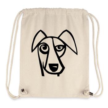 Lustiger schwarzer Hund - Stanley/Stella recycelter Gym Bag - Naturweiß - Vorne
