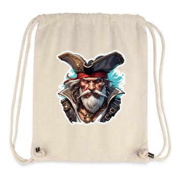 Pirat / Ahoi / Anker / Kapitän / Totenkopf / Rum - Stanley/Stella recycelter Gym Bag - Naturweiß - Vorne