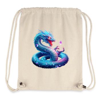 Drache (03) - Stanley/Stella recycelter Gym Bag - Naturweiß - Vorne