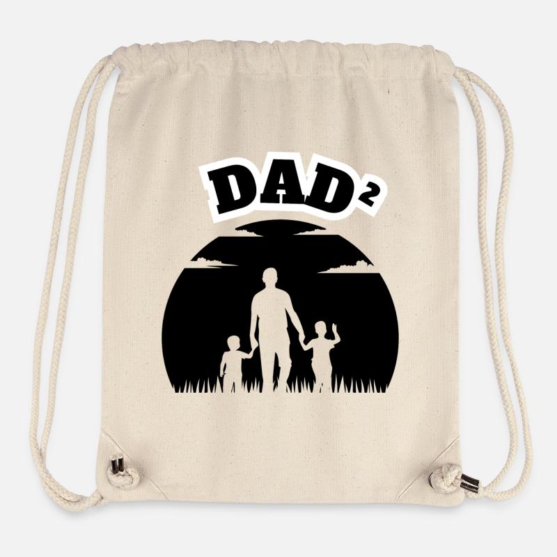 Dad² 2 Sons Black - Stanley/Stella Recycled Gym Bag - natural