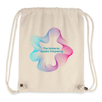 The universe speaks frequency - Stanley/Stella recycelter Gym Bag - Naturweiß - Vorne