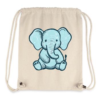 Entzückendes Elefantenbaby - Stanley/Stella recycelter Gym Bag - Naturweiß - Vorne