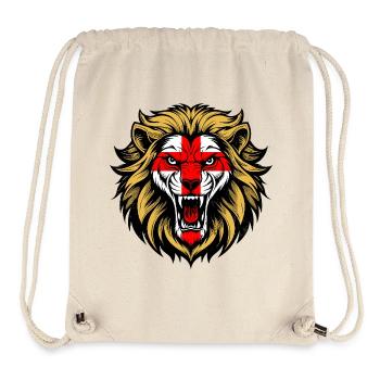 England George Cross Flag Fierce Lion Face Design - Stanley/Stella Recycled Gym Bag - natural - Front