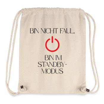 Not lazy standby mode power button - Stanley/Stella Recycled Gym Bag - natural - Front