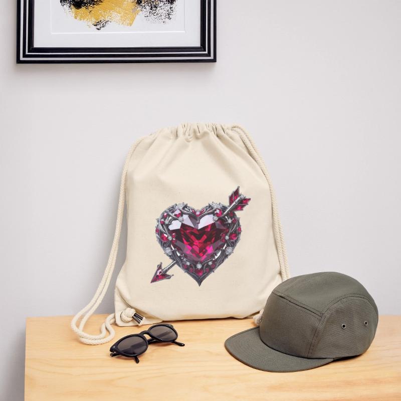Ruby heart Stanley/Stella Recycled Gym Bag