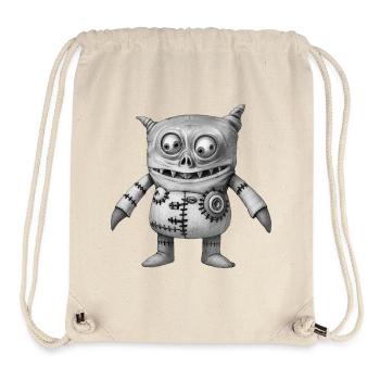 MONSTERPUPPE #5 – Schwarz & Weiß - Stanley/Stella recycelter Gym Bag - Naturweiß - Vorne