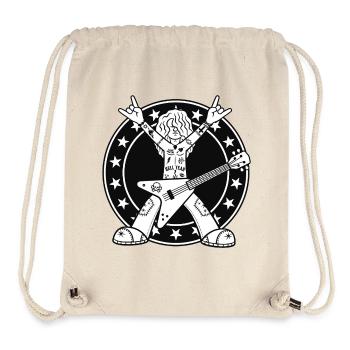 Heavy-Metal-Cartoon-Gitarrist - Stanley/Stella recycelter Gym Bag - Naturweiß - Vorne
