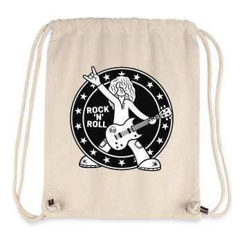 Rock'N'Roll Guitarist Cartoon Style - Stanley/Stella Recycled Gym Bag - natural - Front