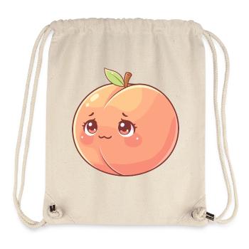 Cuddly Peach Kawaii - Stanley/Stella Recycled Gym Bag - natural - Front