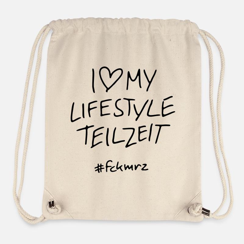 Temps de vie - Sac à cordon recyclé Stanley/Stella - blanc naturel