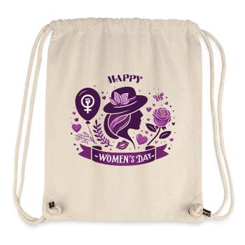 Purple Elegance, Women's Day Celebration - Stanley/Stella Recycled Gym Bag - natural - Front