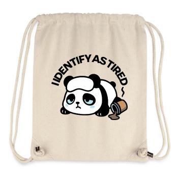 Müder Panda braucht Kaffee - Stanley/Stella recycelter Gym Bag - Naturweiß - Vorne