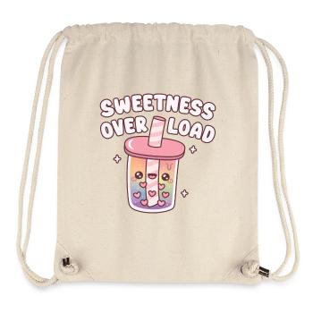 Cute Bubble Tea With Heart Boba Sweetness Overload - Stanley/Stella Recycled Gym Bag - natural - Front