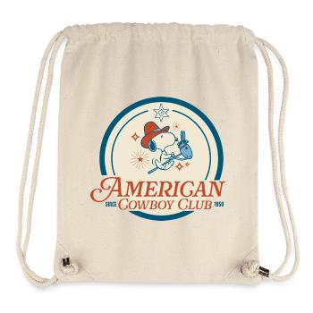 Peanuts Design American Cowboy Club Mit Snoopy - Stanley/Stella recycelter Gym Bag - Naturweiß - Vorne