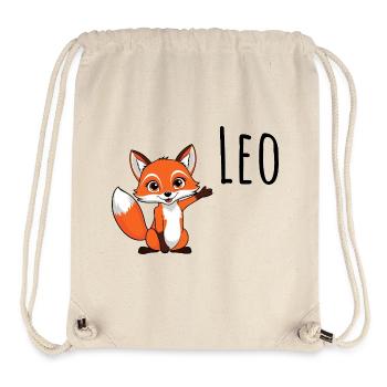 Fuchs Leo - Mein Name ist Leo - Süßes Waldtier - Stanley/Stella recycelter Gym Bag - Naturweiß - Vorne